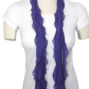 Dark Purple Flutter Scarf Lightweight Women Accessory Multiwear